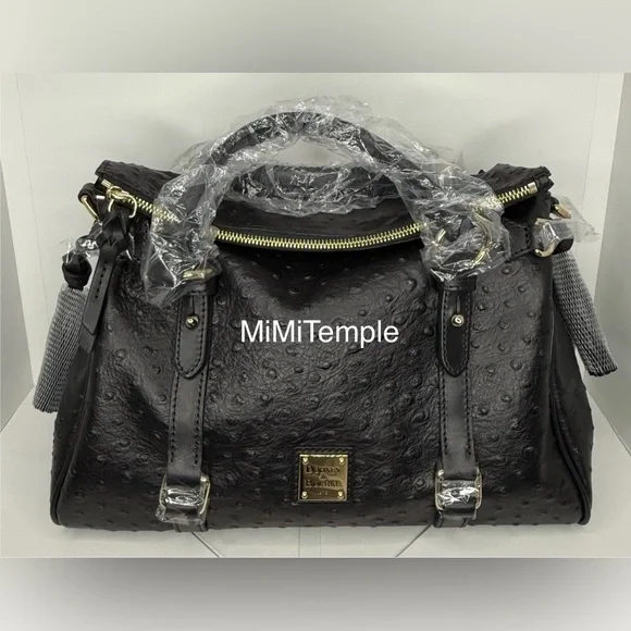 Dooney & Bourke Large Ostrich Satchel - Picture 3 of 8